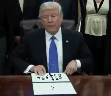 Looking proud and confident with the new executive order meme