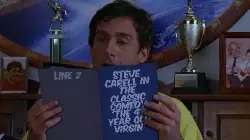 Steve Carell in the classic comedy 'The 40 Year Old Virgin' meme