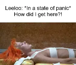 Leeloo: *In a state of panic* How did I get here?! meme