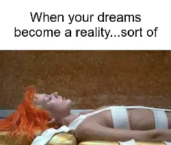 When your dreams become a reality...sort of meme