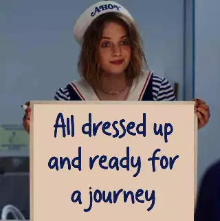 All dressed up and ready for a journey meme