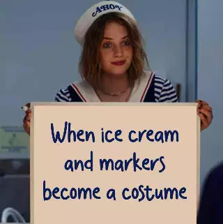 When ice cream and markers become a costume meme