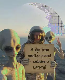 A sign from another planet - welcome or warning? meme