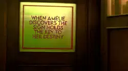 When Amélie discovers the sign holds the key to her destiny meme