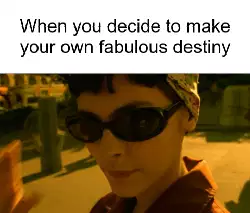 When you decide to make your own fabulous destiny meme