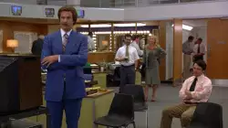 When you find out your boss is Ron Burgundy meme