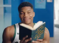 No words needed - just Giannis Antetokounmpo on the cover of a book meme