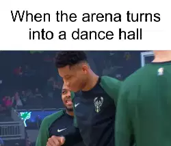 When the arena turns into a dance hall meme