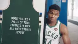 When you see a photo of your favorite player in a white sports jersey meme