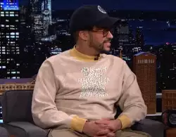Bad Bunny's surprise appearance on The Tonight Show with Jimmy Fallon meme
