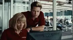 Brad Pitt Points To Screen 