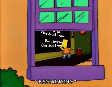 Bart Simpson: Chalkboard master meme