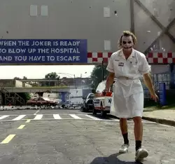 When the Joker is ready to blow up the hospital and you have to escape meme
