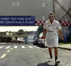 When you find out the Joker has a plan meme
