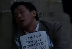 Tired of being a superhero? Have a nap meme