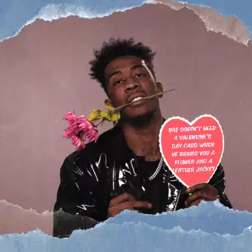 Bae doesn't need a Valentine's Day card when he brings you a flower and a leather jacket meme