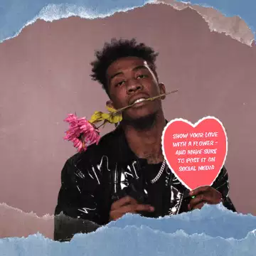 Show your love with a flower - and make sure to post it on social media meme