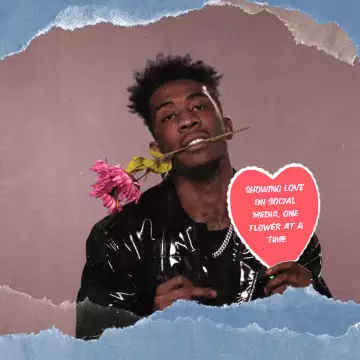 Showing love on social media, one flower at a time meme