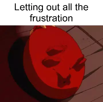 Letting out all the frustration meme