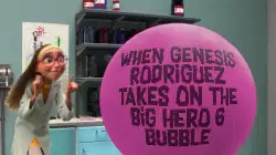 When Genesis Rodriguez takes on the Big Hero 6 bubble meme