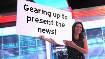 Gearing up to present the news! meme