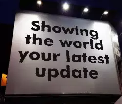 Showing the world your latest update meme