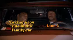 Taking a joy ride in the family car meme