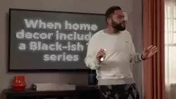 When home decor includes a Black-ish TV series meme