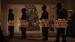 When the Christmas tree is lit and the music starts, it's time to dance meme