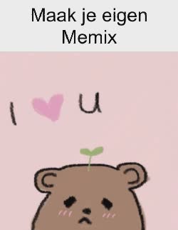 Drawn Bear Says I Love You 