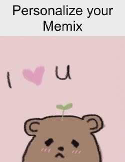 Drawn Bear Says I Love You 
