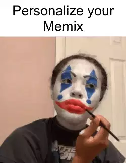 Girls Paints A Clown On Face 