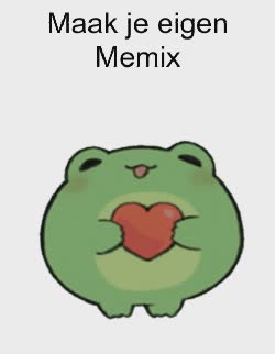 A Frog Holds Up A Heart 