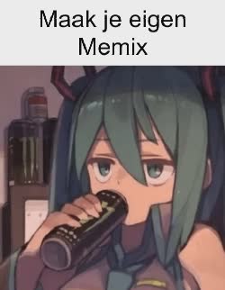 Anime Character Drinks Monster Energy 