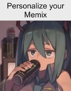 Anime Character Drinks Monster Energy 