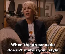 When the dress code doesn't match your style meme
