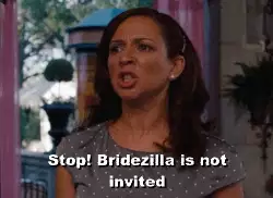 Stop! Bridezilla is not invited meme