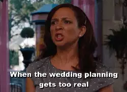 When the wedding planning gets too real meme