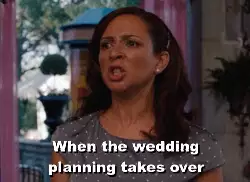 When the wedding planning takes over meme