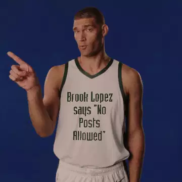 Brook Lopez says "No Posts Allowed" meme