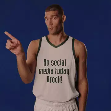 No social media today, Brook! meme