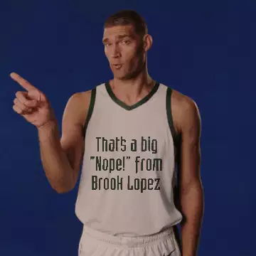 That's a big "Nope!" from Brook Lopez meme