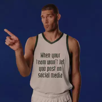 When your team won't let you post on social media meme