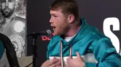Canelo Alvarez Laughs At Press Event 