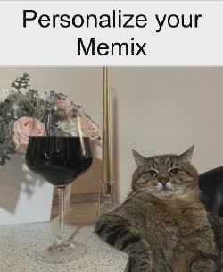 Cat Enjoys Glass Of Wine 