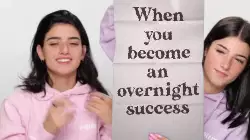 When you become an overnight success meme
