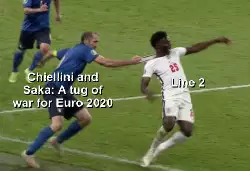 Chiellini and Saka: A tug of war for Euro 2020 meme
