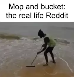 Mop and bucket: the real life Reddit meme