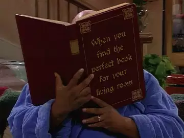 When you find the perfect book for your living room meme