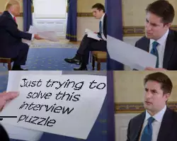 Just trying to solve this interview puzzle meme